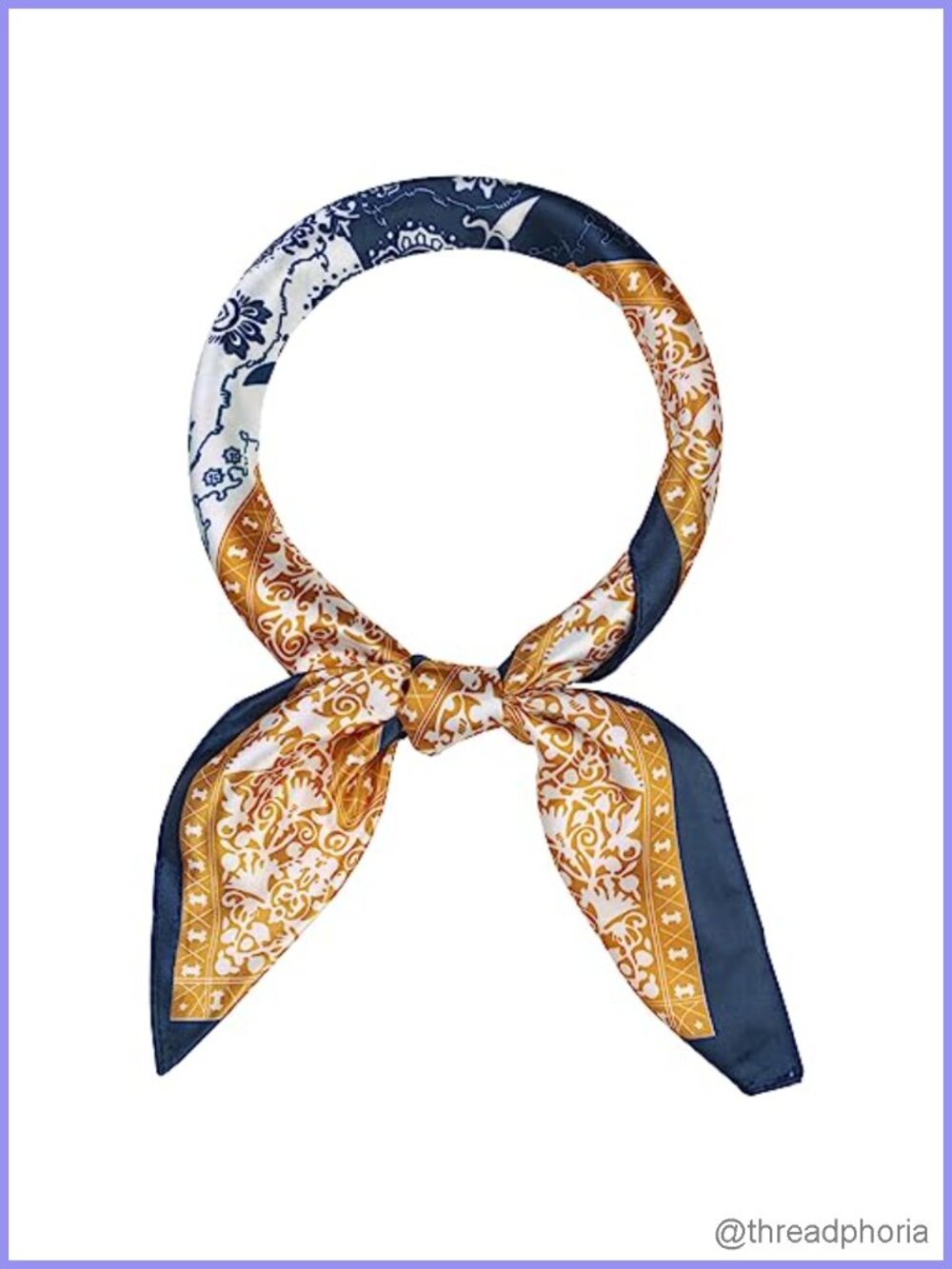 Satin Square Scarf 35" Large Paisley Silk Like Hair Head Sleeping Wrap Bandanas